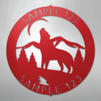 Howling Wolf Personalized Steel Metal Sign Wall ArtCustomly Gifts