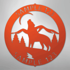 Howling Wolf Personalized Steel Metal Sign Wall ArtCustomly Gifts