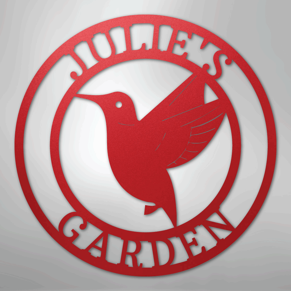 Humming Bird Personalized Name Text Steel SignCustomly Gifts