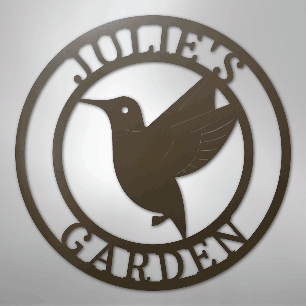 Humming Bird Personalized Name Text Steel SignCustomly Gifts