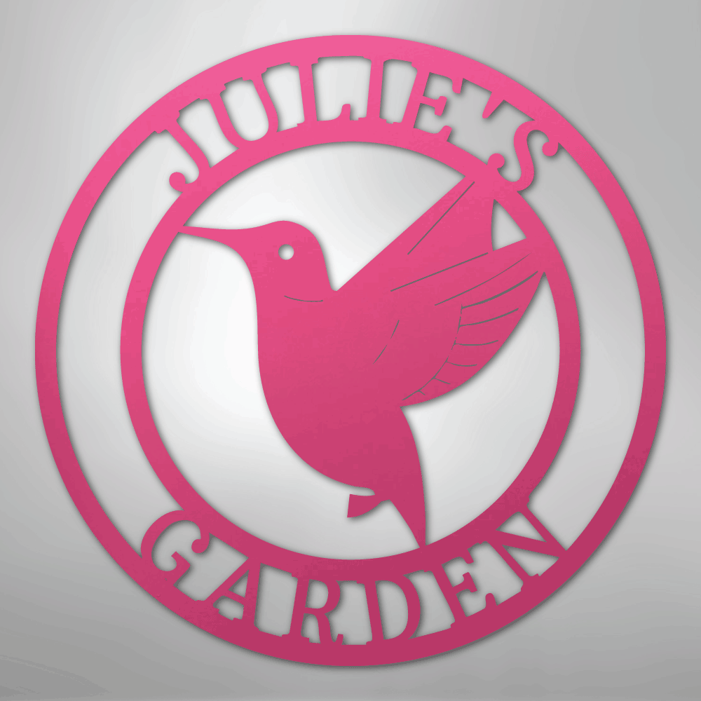 Humming Bird Personalized Name Text Steel SignCustomly Gifts