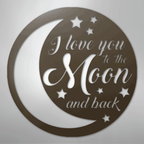 I Love You To the Moon and Back Steel Metal Sign Wall ArtCustomly Gifts