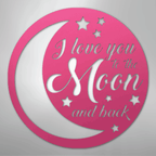 I Love You To the Moon and Back Steel Metal Sign Wall ArtCustomly Gifts
