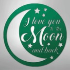 I Love You To the Moon and Back Steel Metal Sign Wall ArtCustomly Gifts