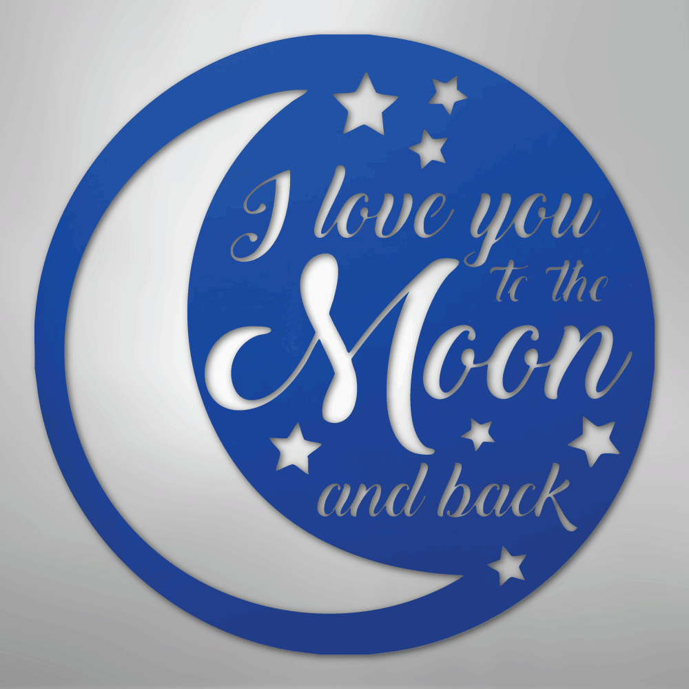 I Love You To the Moon and Back Steel Metal Sign Wall ArtCustomly Gifts