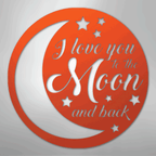I Love You To the Moon and Back Steel Metal Sign Wall ArtCustomly Gifts