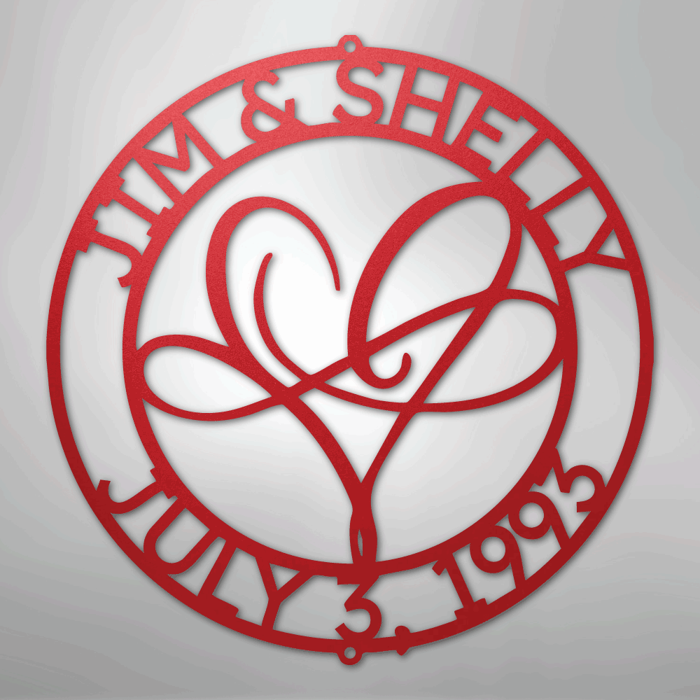 Infinite Love Personalized Steel Metal Sign Wall ArtCustomly Gifts