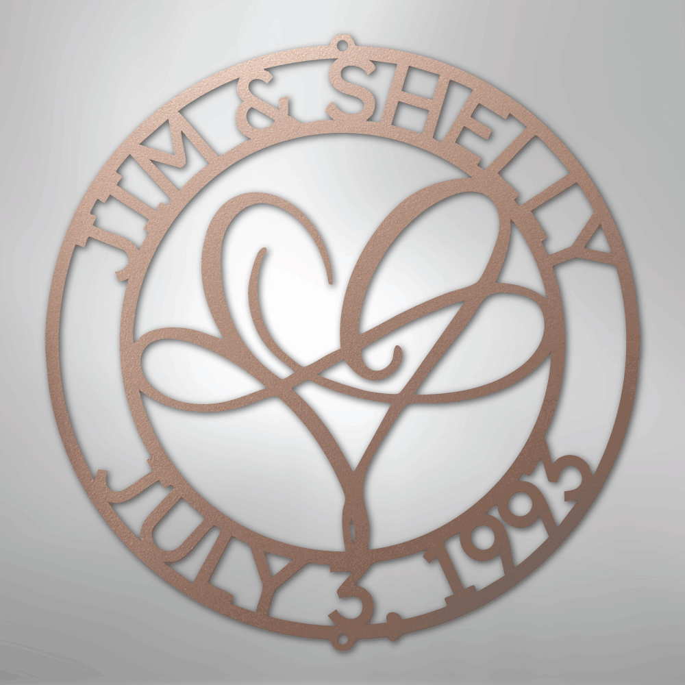 Infinite Love Personalized Steel Metal Sign Wall ArtCustomly Gifts
