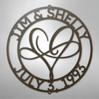 Infinite Love Personalized Steel Metal Sign Wall ArtCustomly Gifts