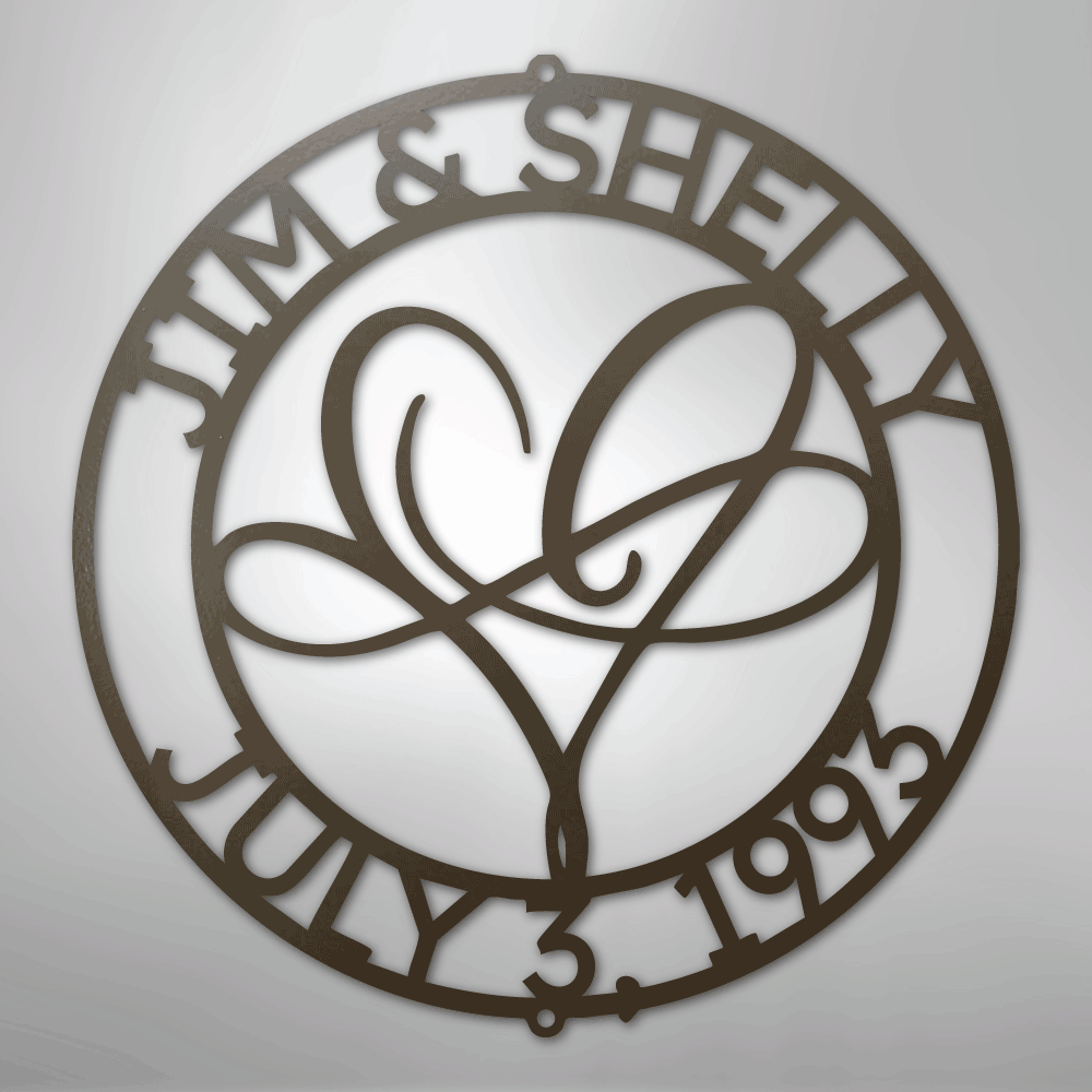 Infinite Love Personalized Steel Metal Sign Wall ArtCustomly Gifts