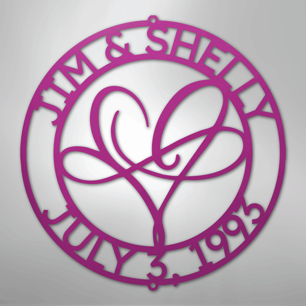 Infinite Love Personalized Steel Metal Sign Wall ArtCustomly Gifts