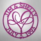 Infinite Love Personalized Steel Metal Sign Wall ArtCustomly Gifts