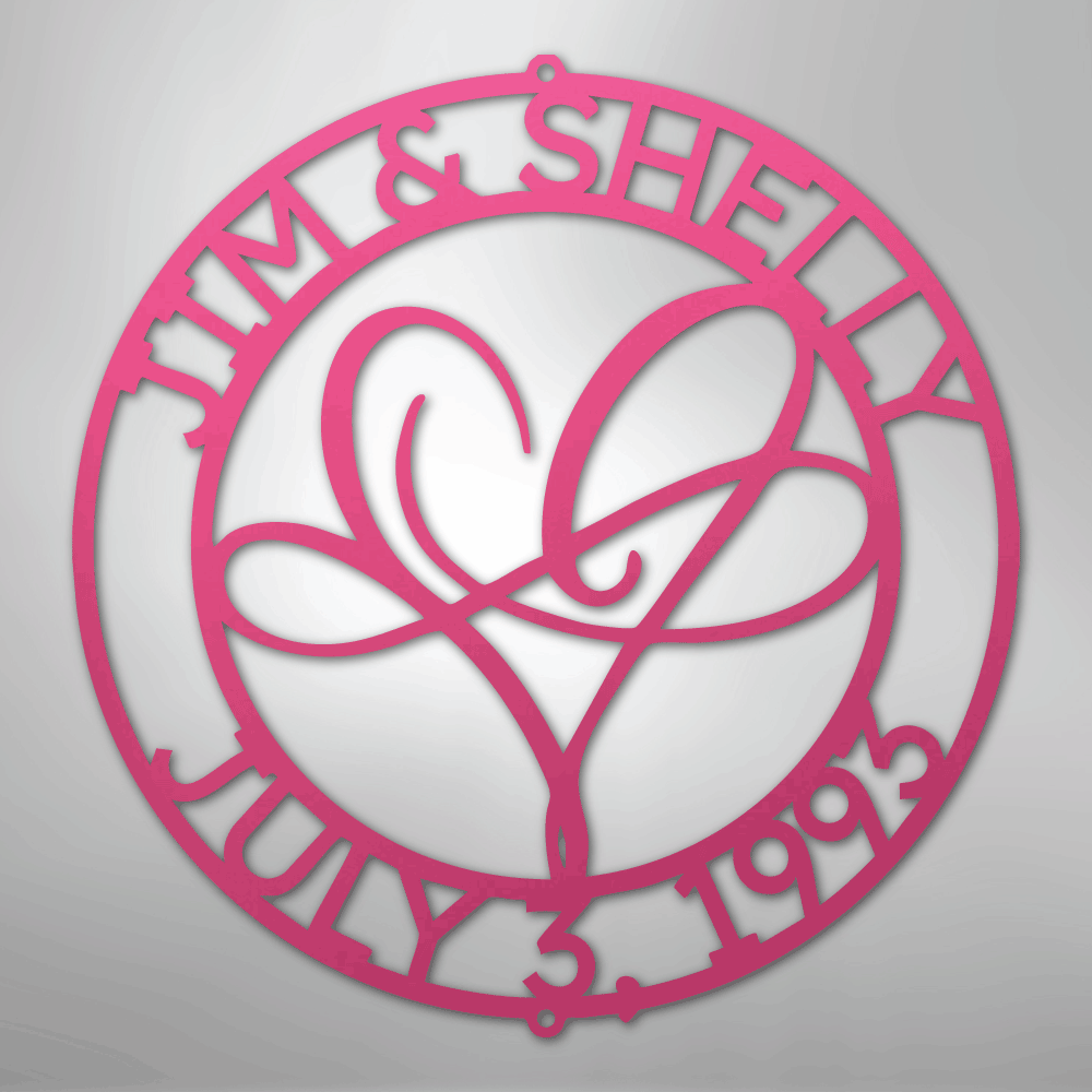 Infinite Love Personalized Steel Metal Sign Wall ArtCustomly Gifts
