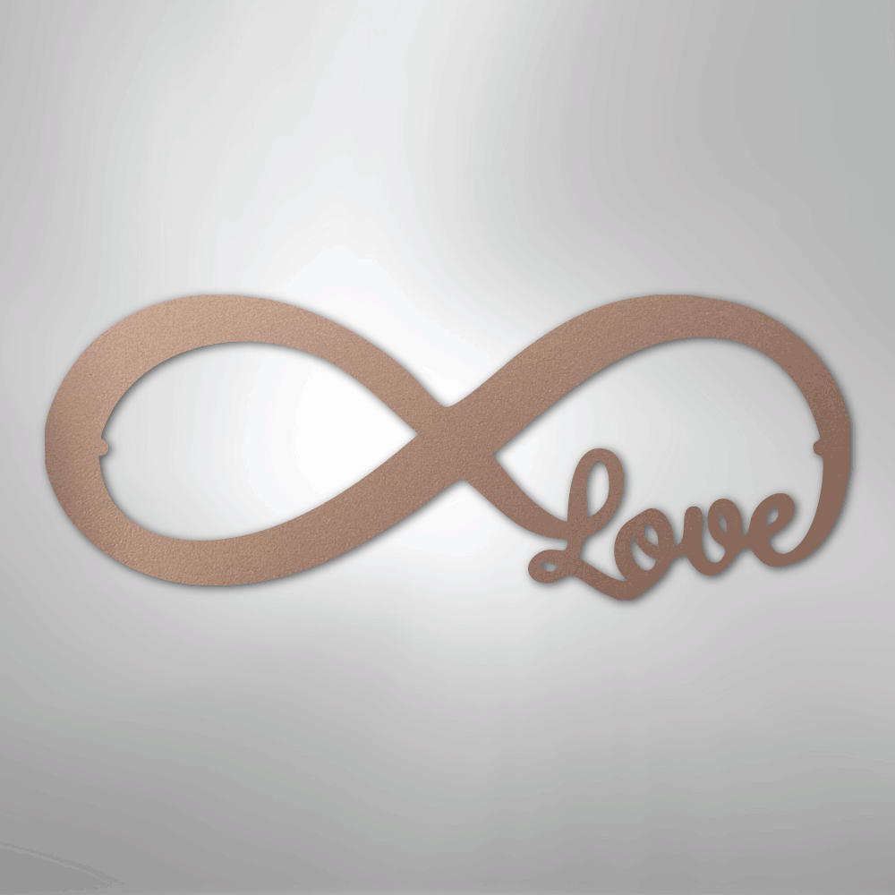 Infinite Love - Steel Metal Sign Wall ArtCustomly Gifts