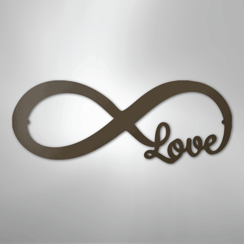 Infinite Love - Steel Metal Sign Wall ArtCustomly Gifts