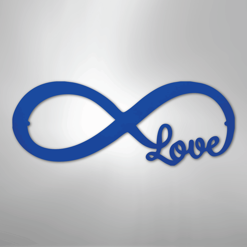 Infinite Love - Steel Metal Sign Wall ArtCustomly Gifts