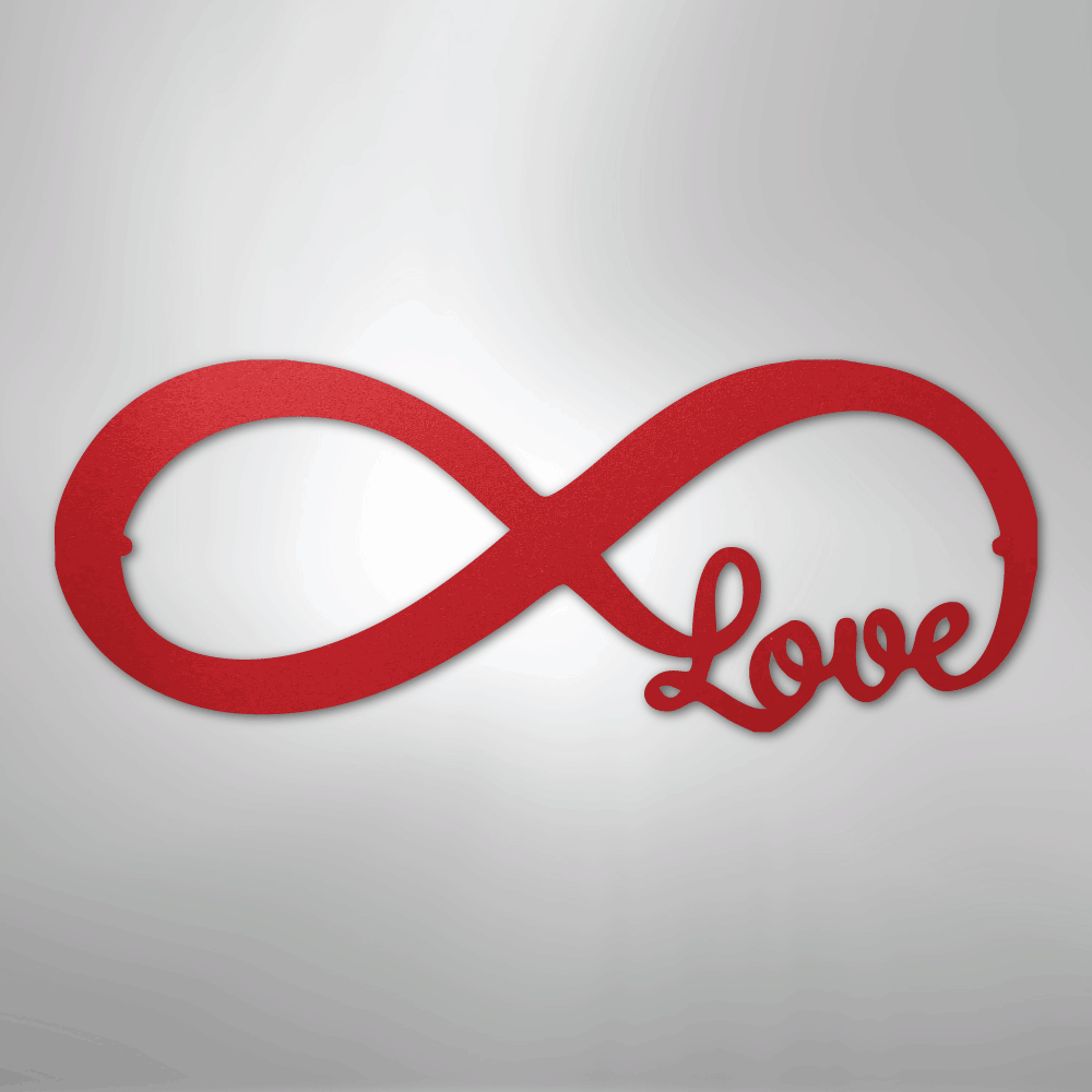 Infinite Love - Steel Metal Sign Wall ArtCustomly Gifts