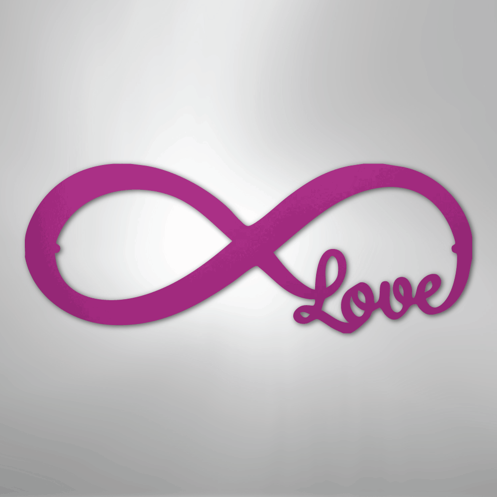 Infinite Love - Steel Metal Sign Wall ArtCustomly Gifts
