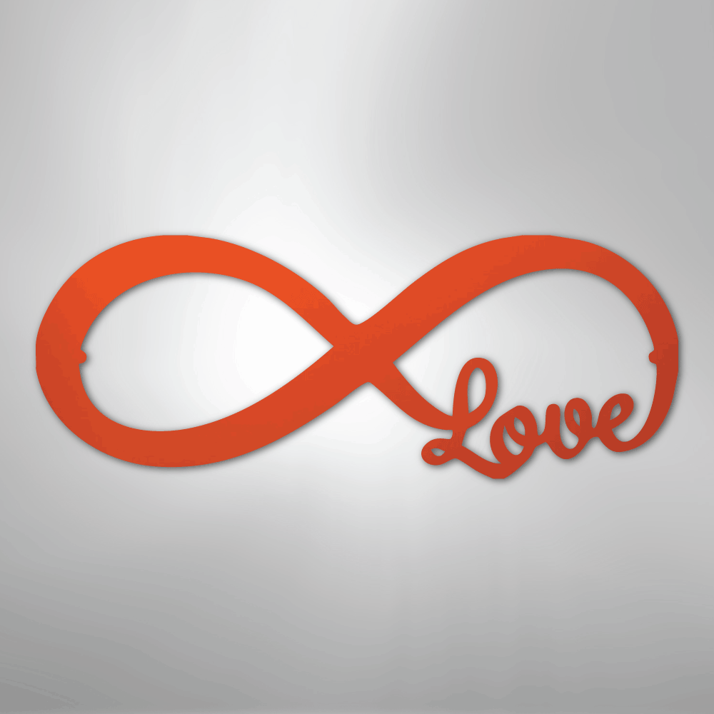 Infinite Love - Steel Metal Sign Wall ArtCustomly Gifts