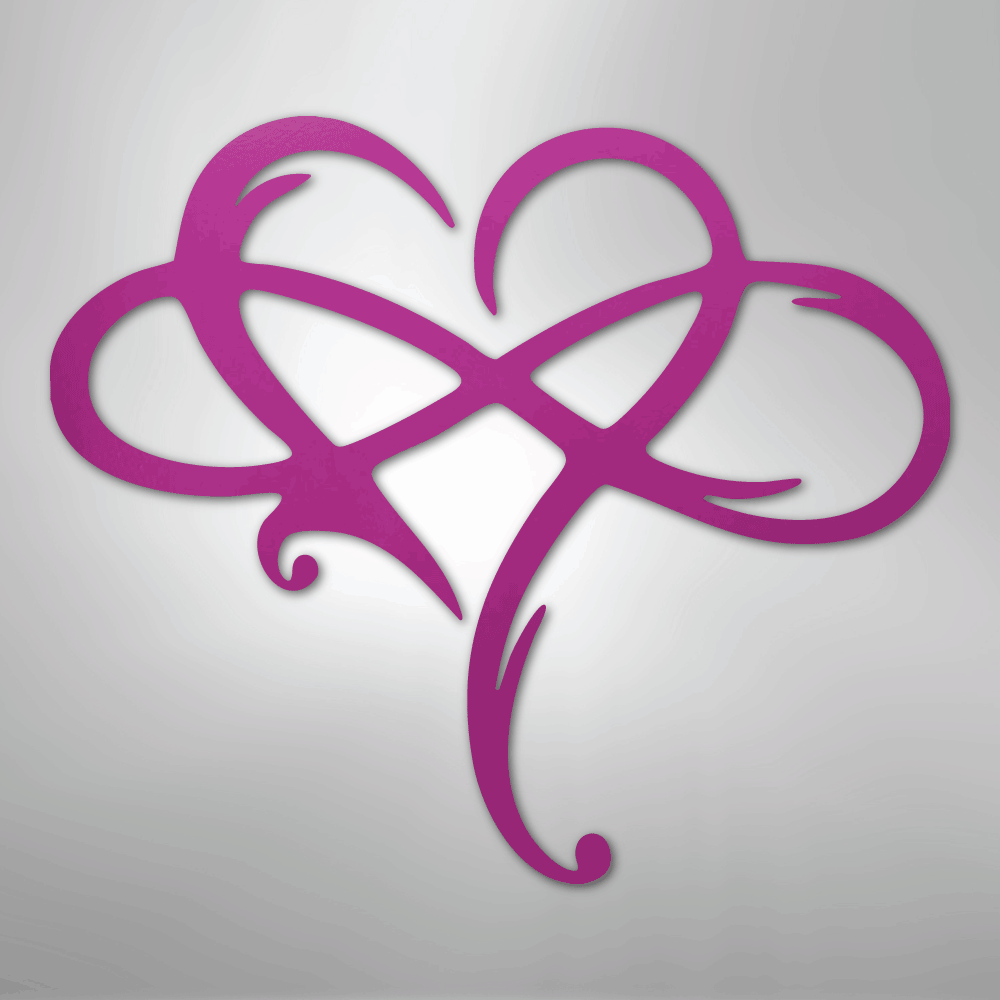 Infinity and Heart - Steel Metal Sign Wall ArtCustomly Gifts