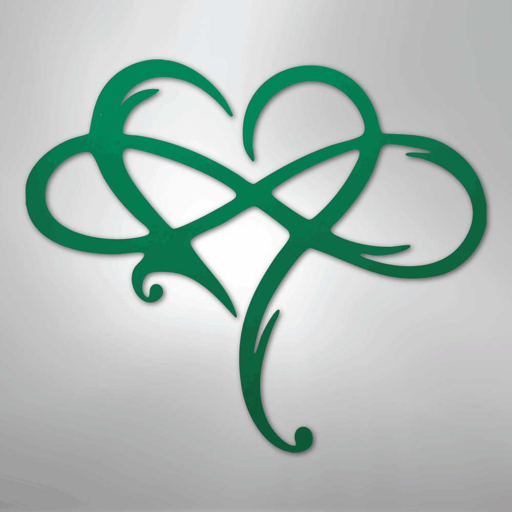 Infinity and Heart - Steel Metal Sign Wall ArtCustomly Gifts