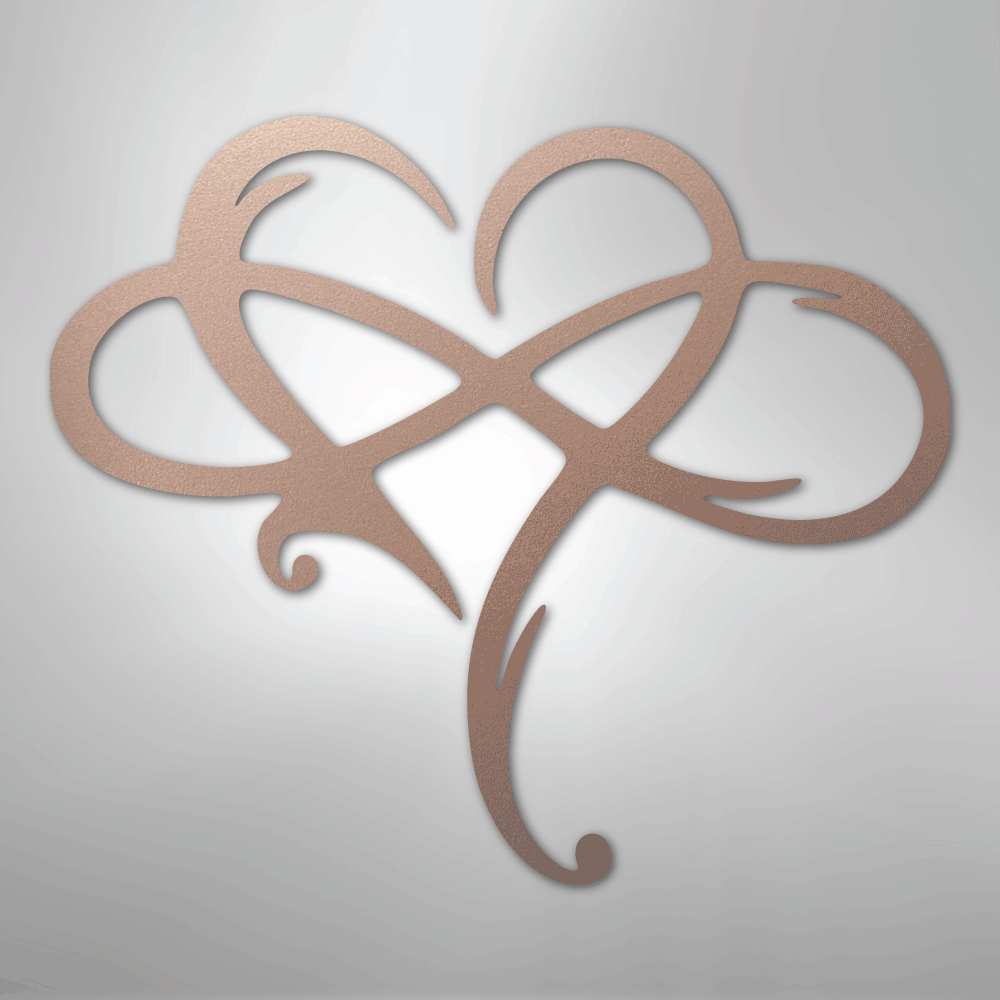 Infinity and Heart - Steel Metal Sign Wall ArtCustomly Gifts