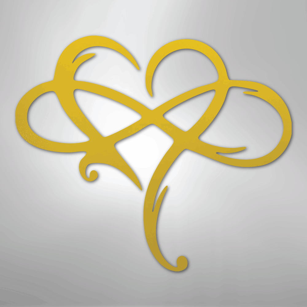 Infinity and Heart - Steel Metal Sign Wall ArtCustomly Gifts