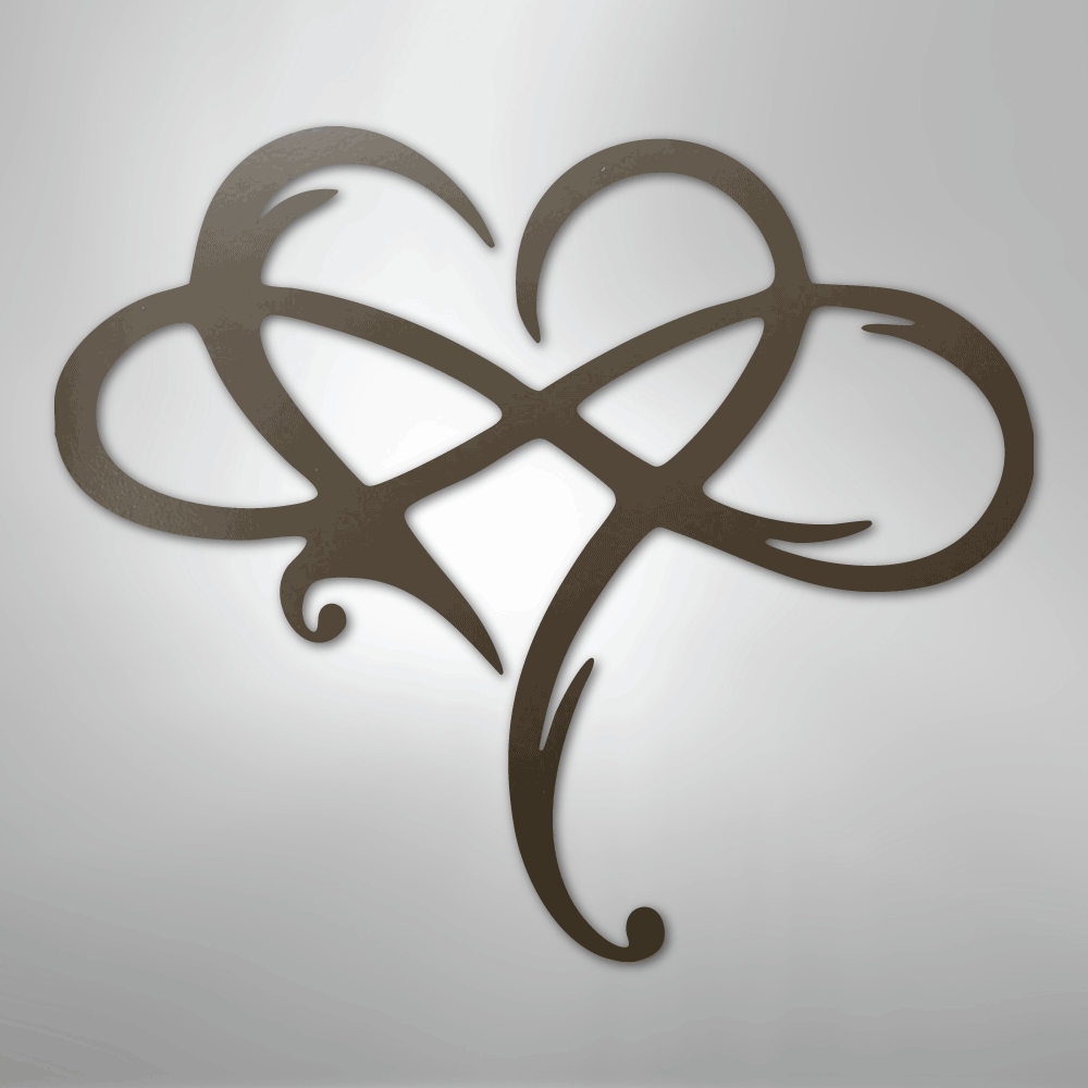 Infinity and Heart - Steel Metal Sign Wall ArtCustomly Gifts