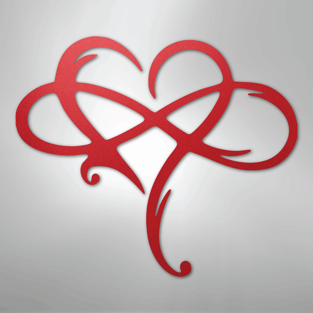 Infinity and Heart - Steel Metal Sign Wall ArtCustomly Gifts
