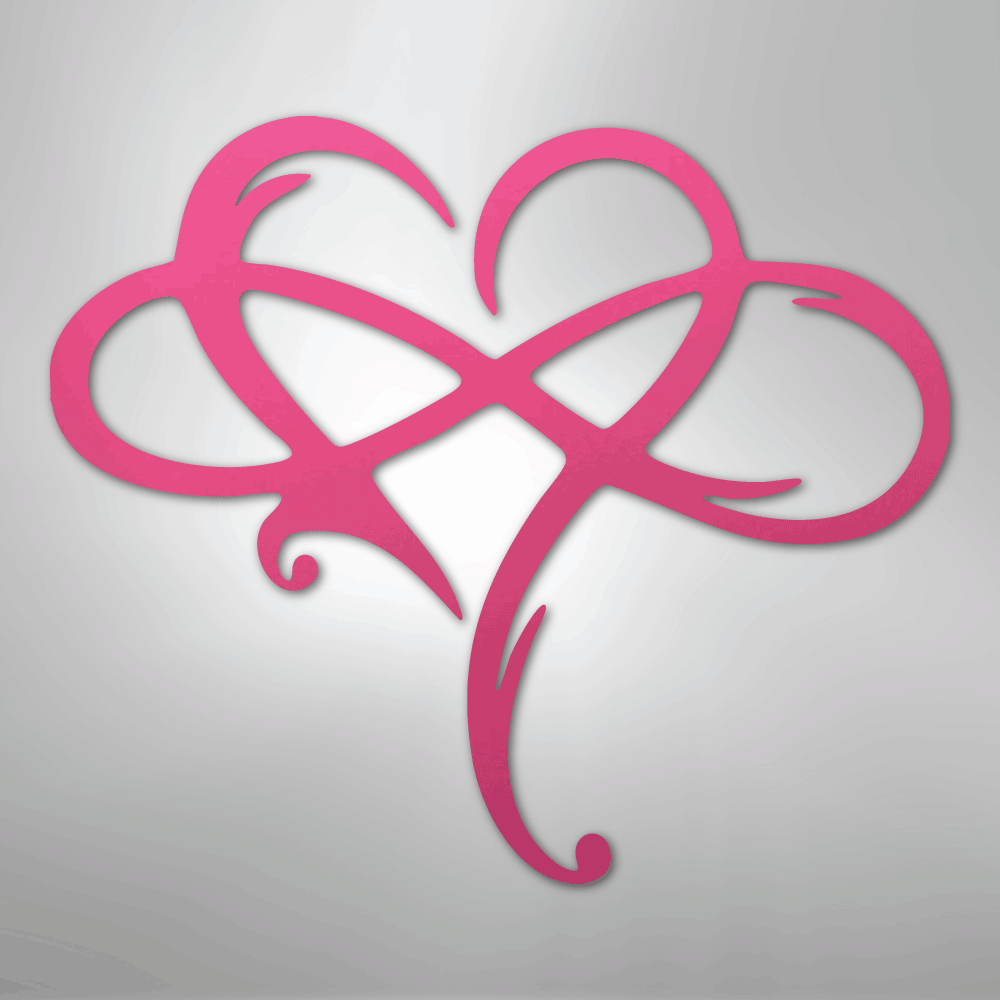 Infinity and Heart - Steel Metal Sign Wall ArtCustomly Gifts