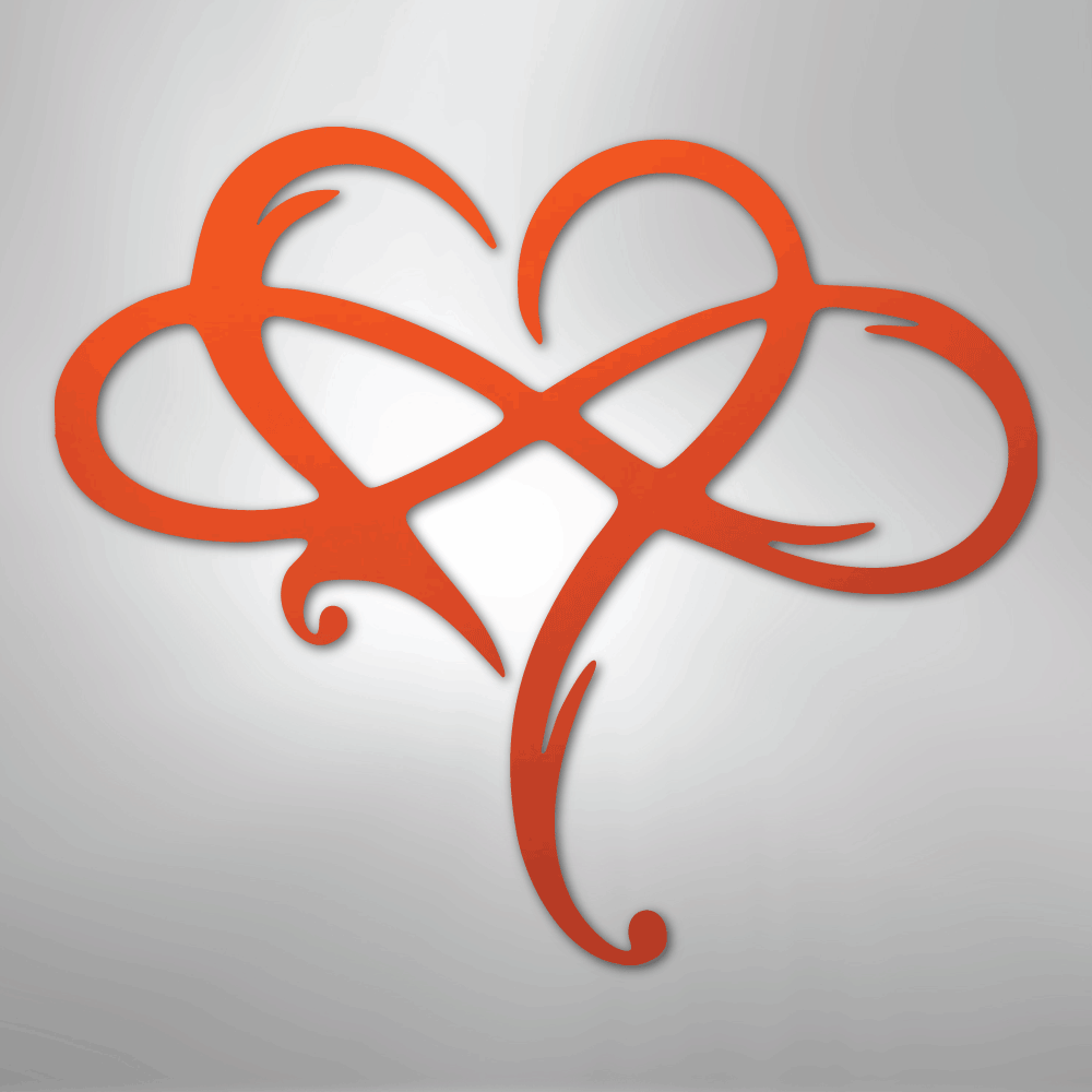 Infinity and Heart - Steel Metal Sign Wall ArtCustomly Gifts