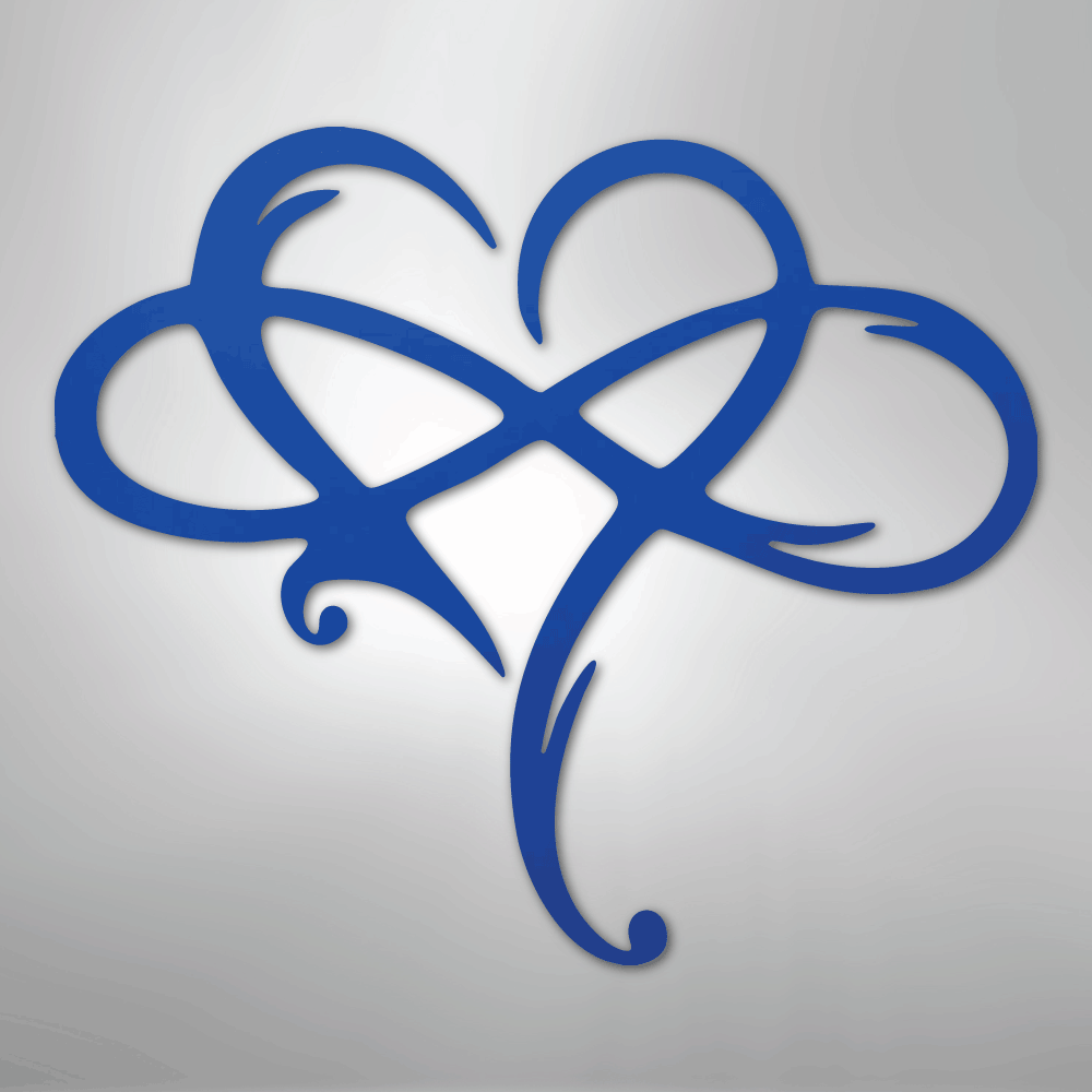 Infinity and Heart - Steel Metal Sign Wall ArtCustomly Gifts