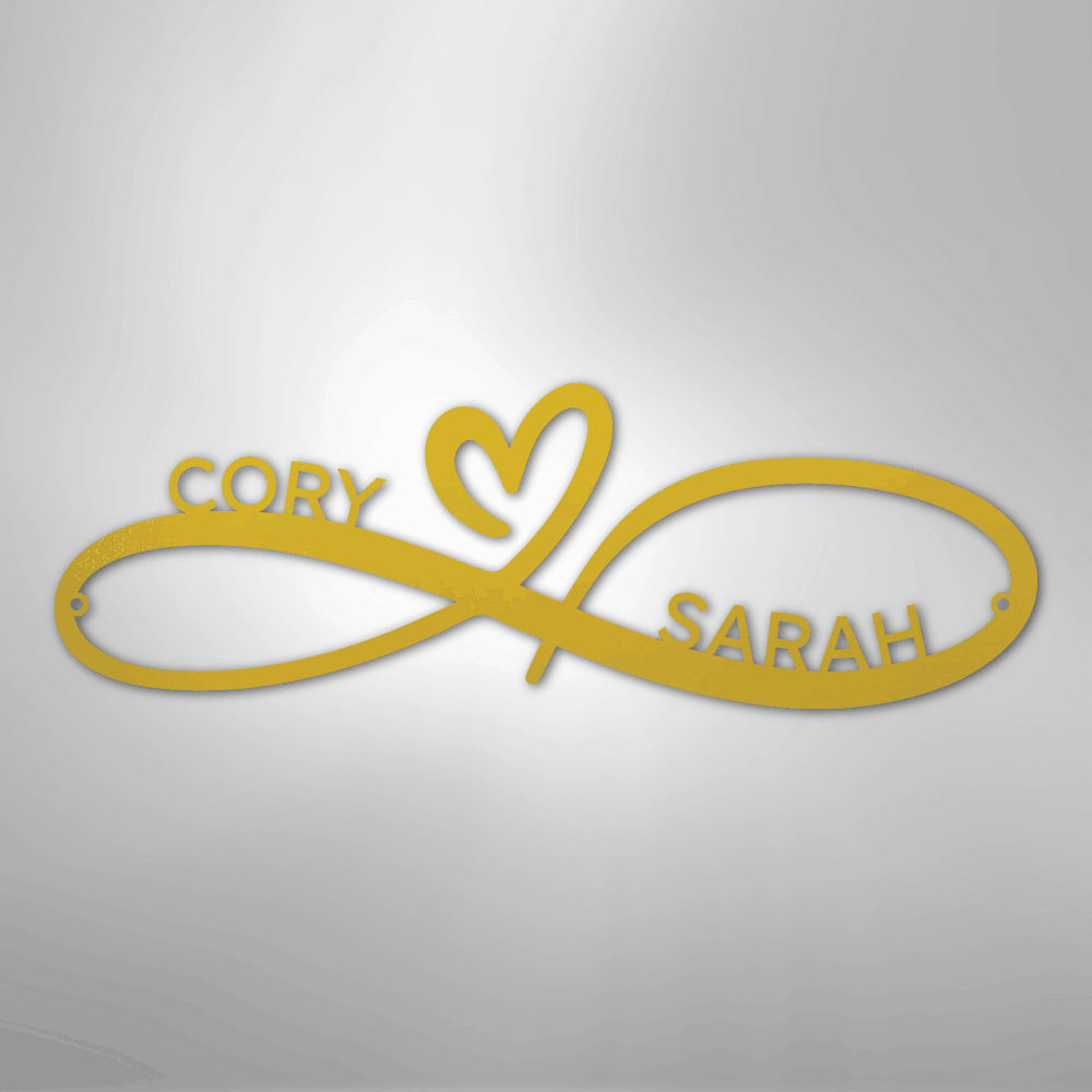 Infinity Couples Heart Personalized Steel Metal Sign Wall ArtCustomly Gifts