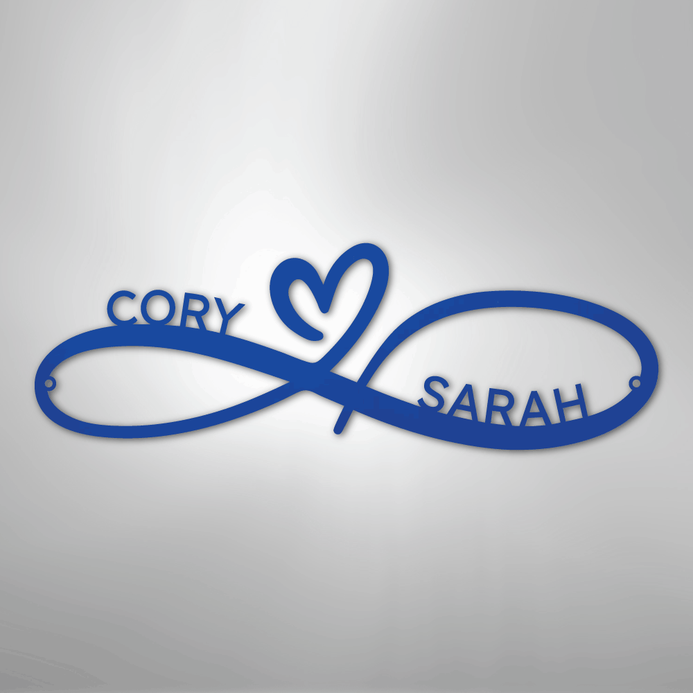 Infinity Couples Heart Personalized Steel Metal Sign Wall ArtCustomly Gifts