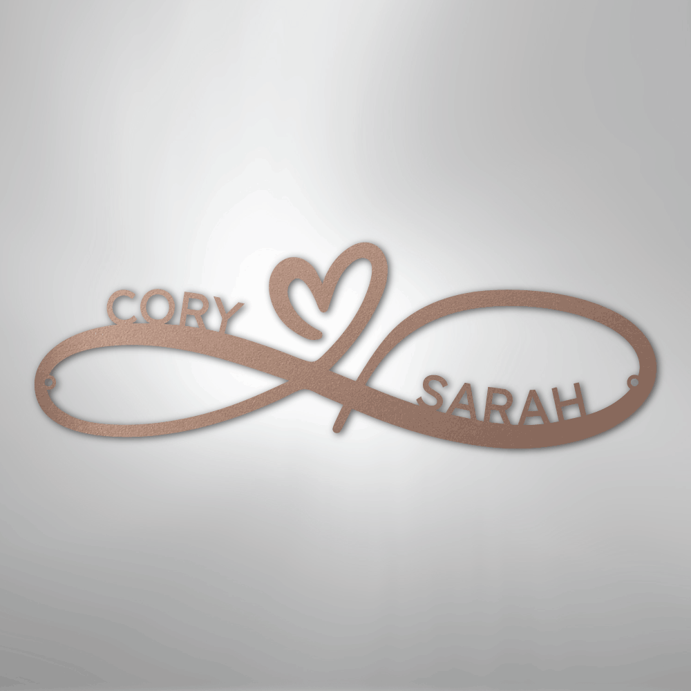 Infinity Couples Heart Personalized Steel Metal Sign Wall ArtCustomly Gifts