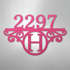 Initial Monogram Street Address Personalized Steel Metal SignCustomly Gifts
