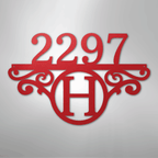 Initial Monogram Street Address Personalized Steel Metal SignCustomly Gifts