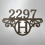 Initial Monogram Street Address Personalized Steel Metal SignCustomly Gifts