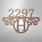 Initial Monogram Street Address Personalized Steel Metal SignCustomly Gifts