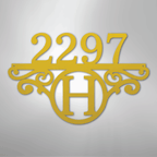 Initial Monogram Street Address Personalized Steel Metal SignCustomly Gifts