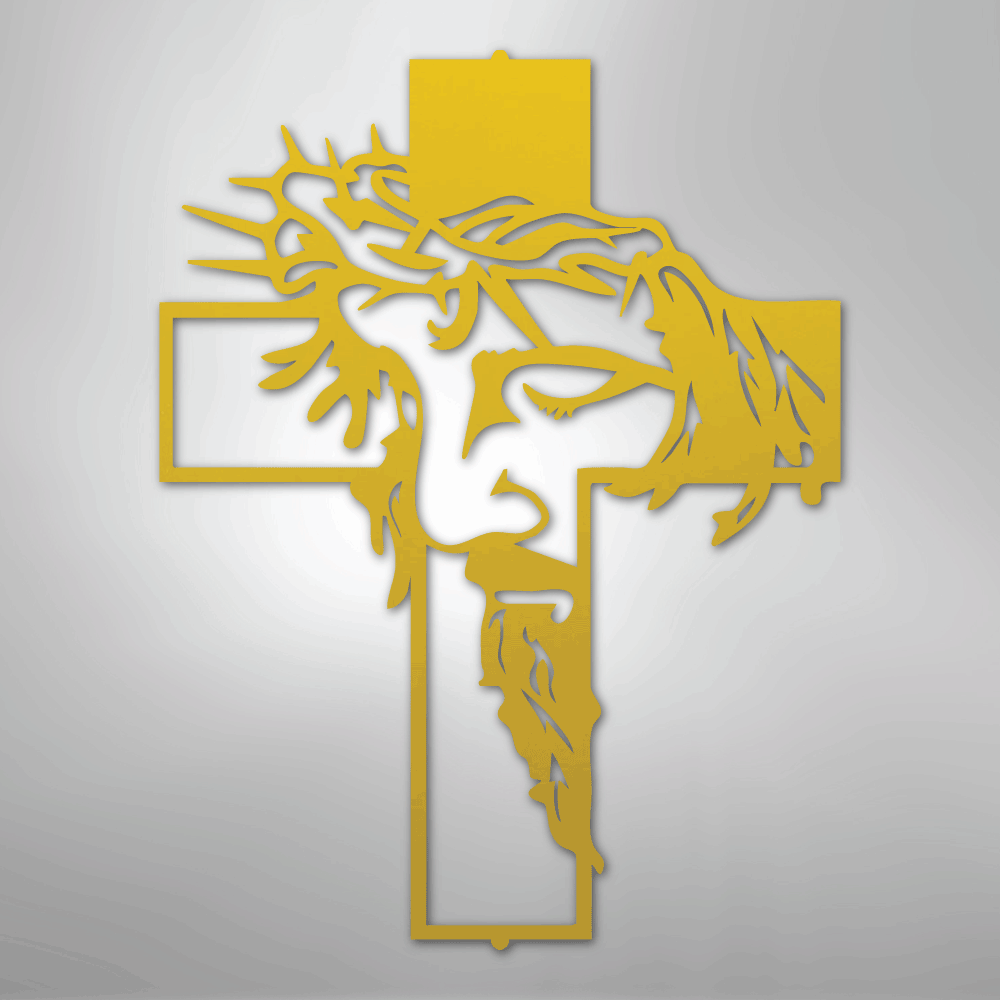 Jesus Christ Cross Religious Steel Metal Sign Wall ArtCustomly Gifts