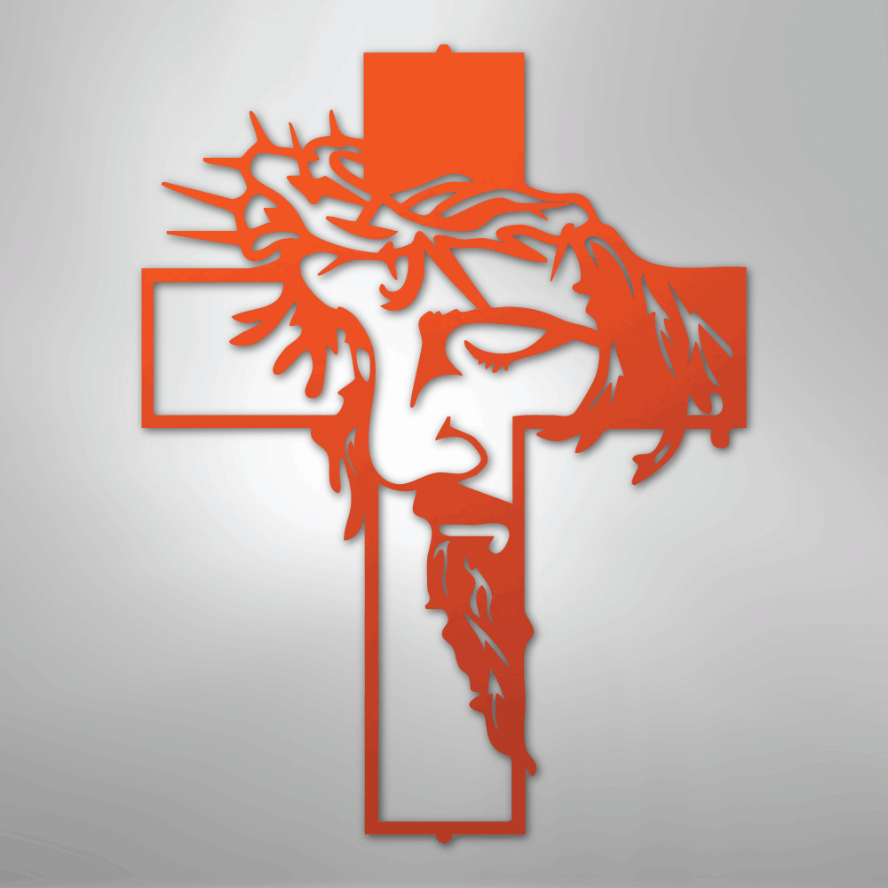 Jesus Christ Cross Religious Steel Metal Sign Wall ArtCustomly Gifts