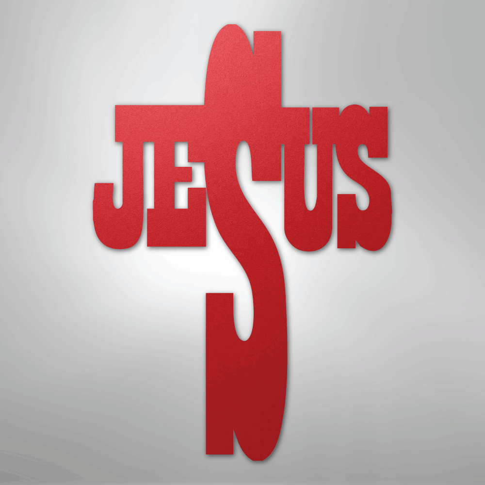 Jesus Cross - Steel Metal Sign Wall ArtCustomly Gifts