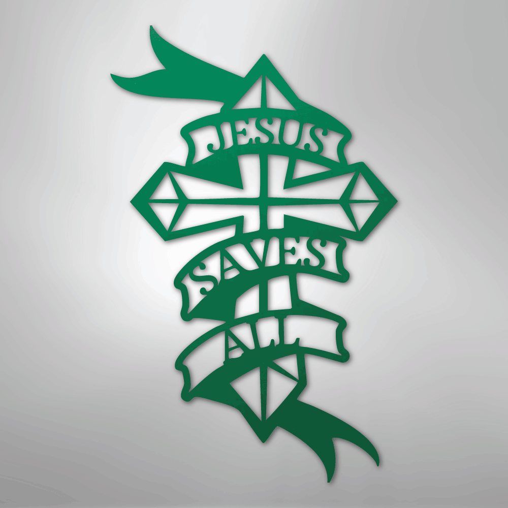 Jesus Saves All - Steel Metal Sign Wall ArtCustomly Gifts