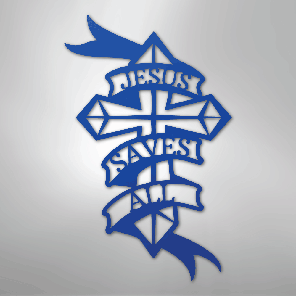 Jesus Saves All - Steel Metal Sign Wall ArtCustomly Gifts