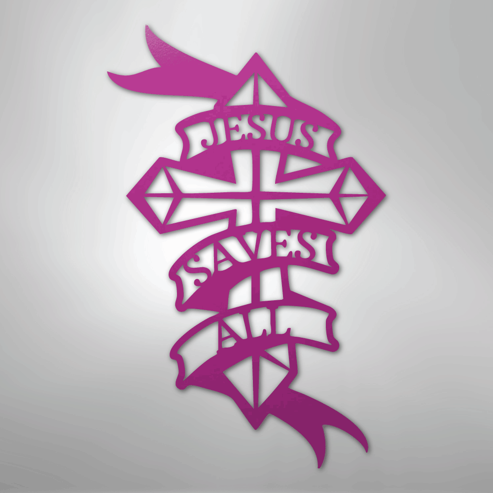 Jesus Saves All - Steel Metal Sign Wall ArtCustomly Gifts