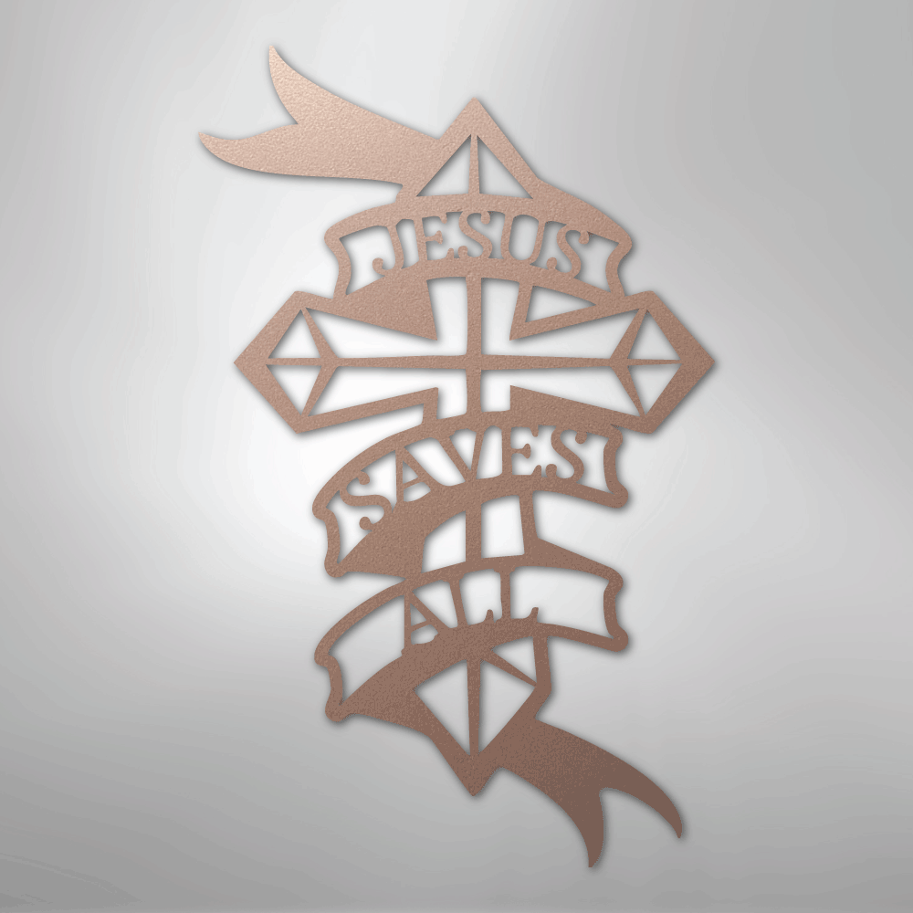Jesus Saves All - Steel Metal Sign Wall ArtCustomly Gifts