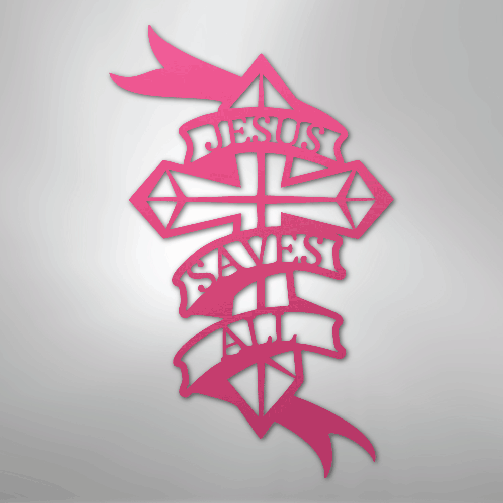 Jesus Saves All - Steel Metal Sign Wall ArtCustomly Gifts