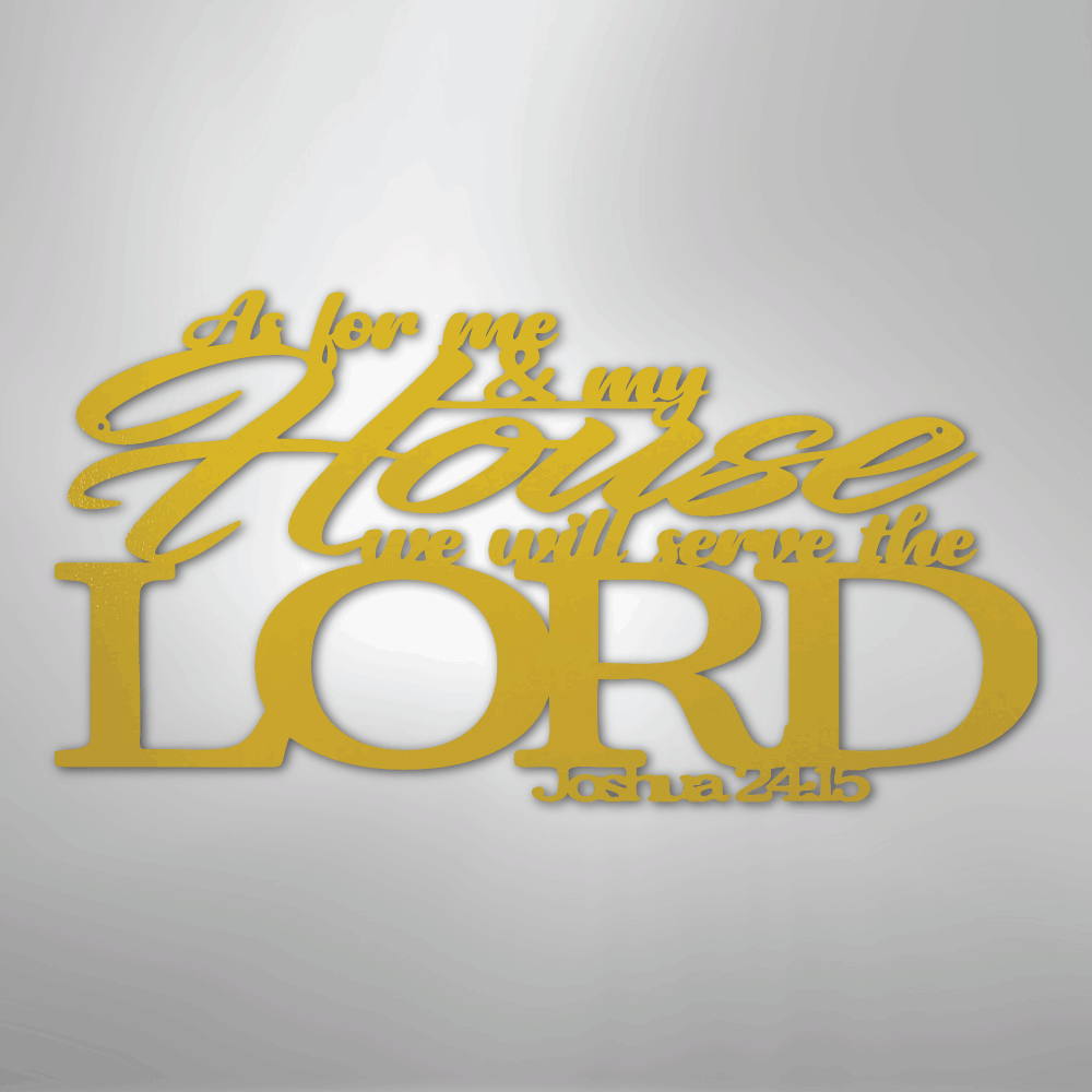Joshua 24.15 Quote - Steel Metal Sign Wall ArtCustomly Gifts