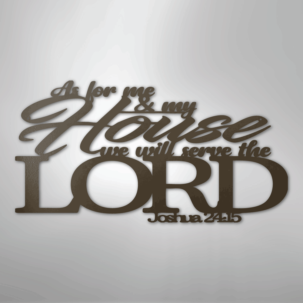 Joshua 24.15 Quote - Steel Metal Sign Wall ArtCustomly Gifts